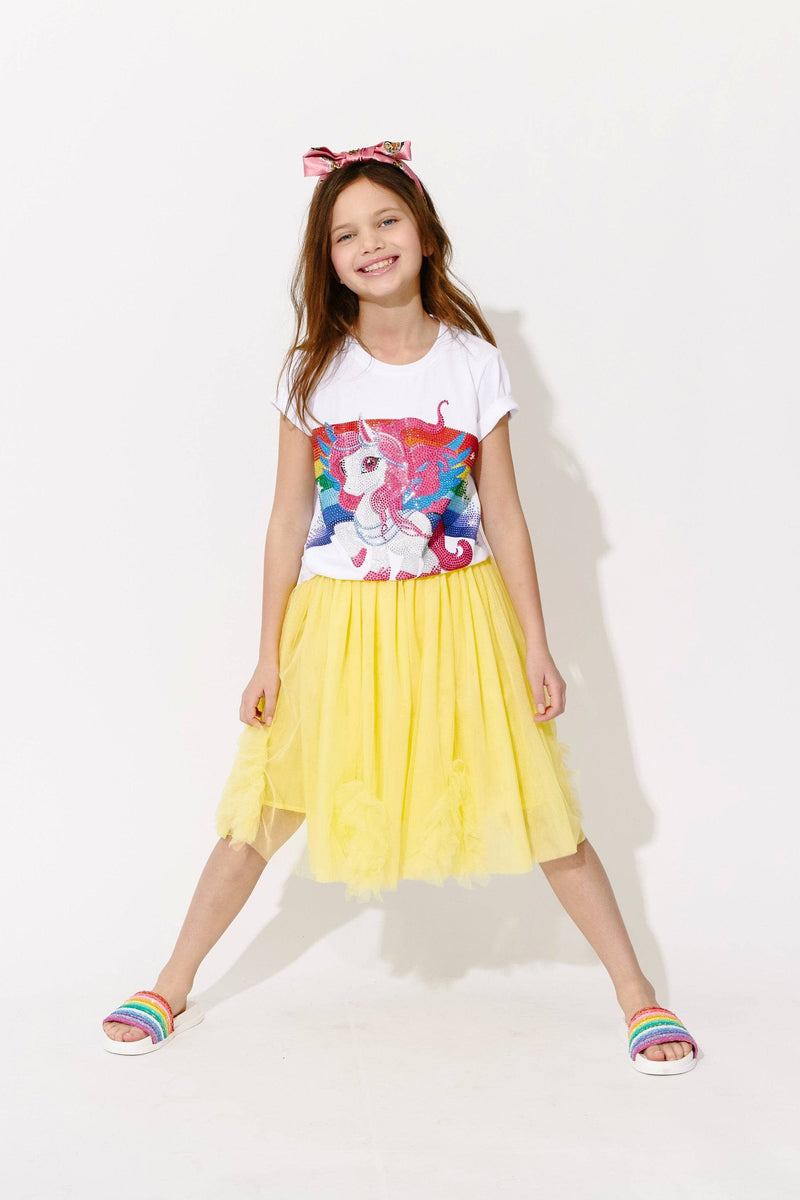 Sunny Tulle  Ruffle Midi Skirt