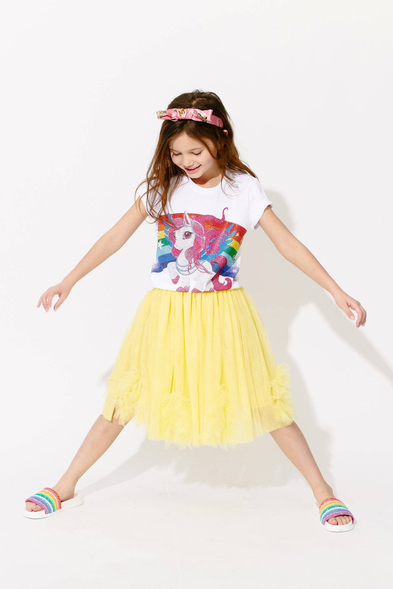 Sunny Tulle  Ruffle Midi Skirt