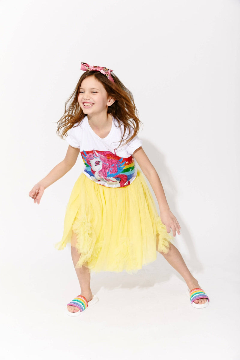 Sunny Tulle  Ruffle Midi Skirt
