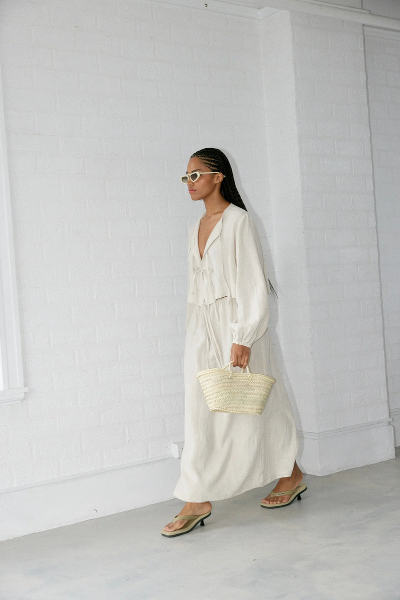 BOHEME SKIRT IN OAT LINEN
