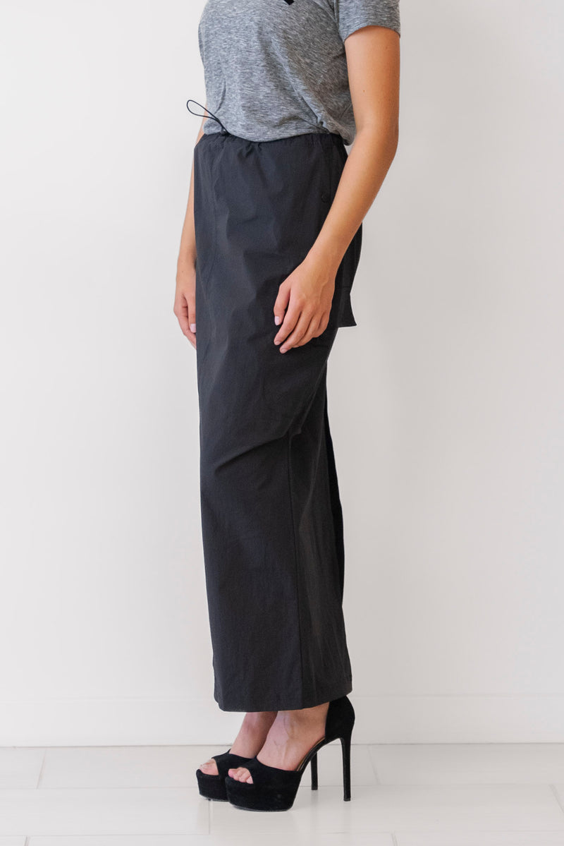 Elan Cargo Skirt in Black