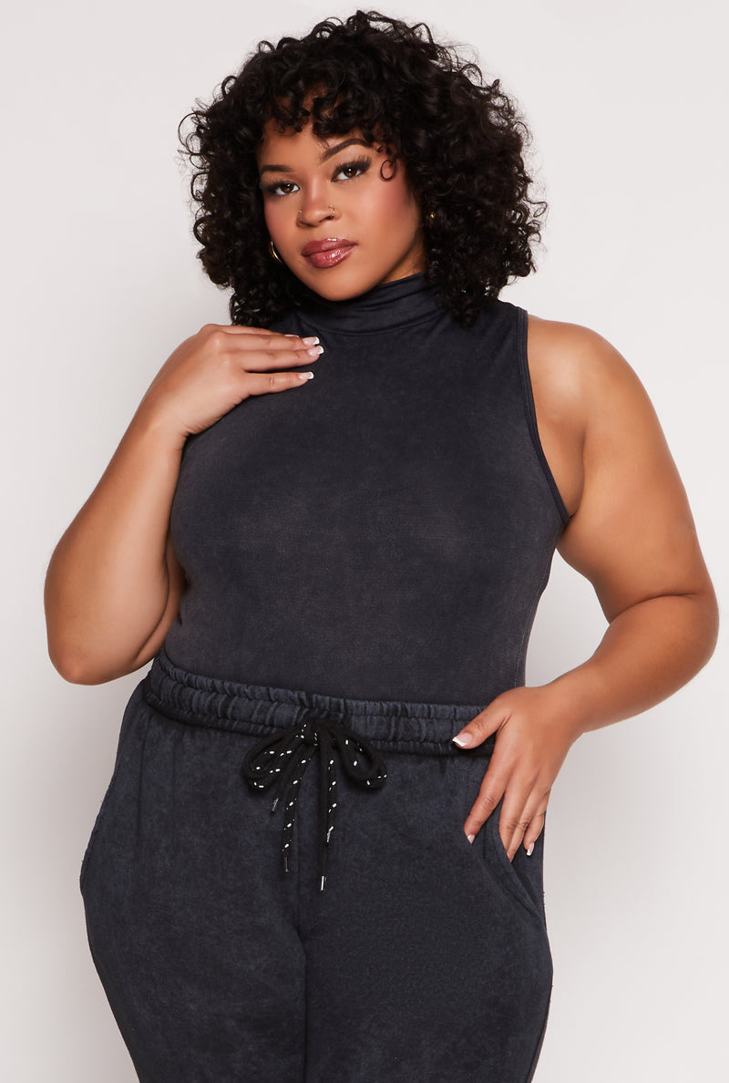 Plus Size Mock Neck Tank Top