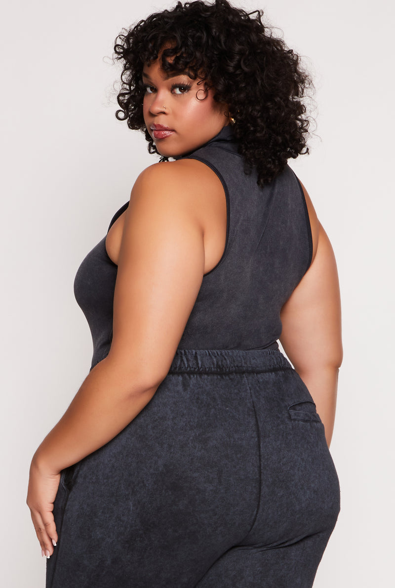 Plus Size Mock Neck Tank Top