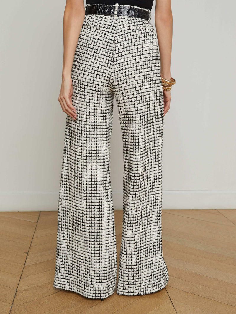 Pilar Tweed Wide-Leg Pant