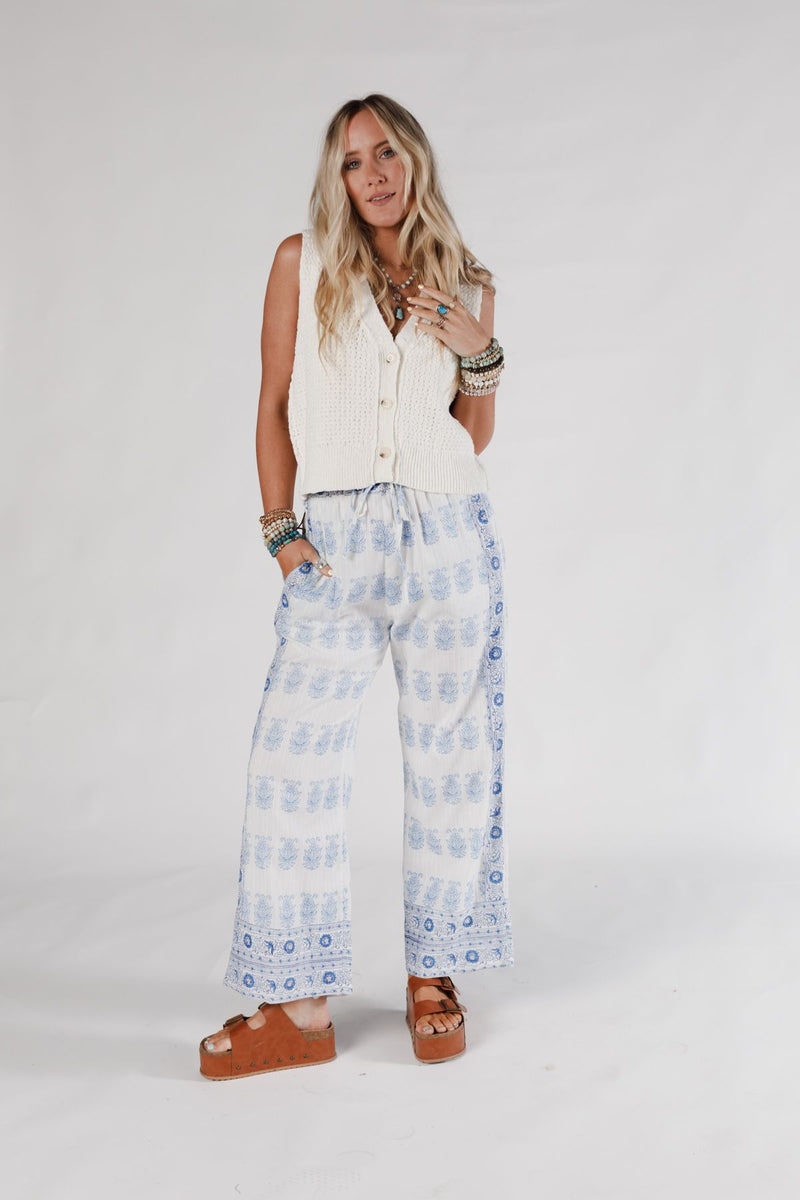 Sierra Journey Drawstring Pants - Blue