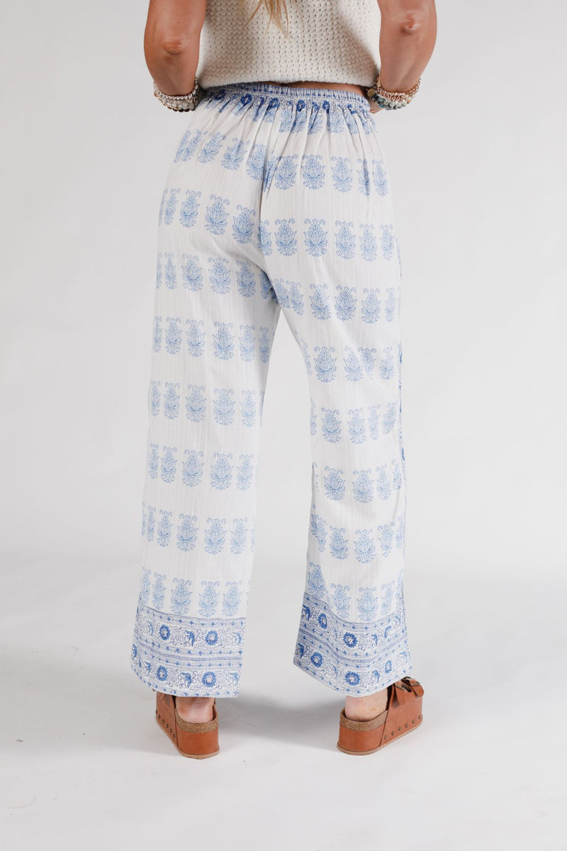 Sierra Journey Drawstring Pants - Blue