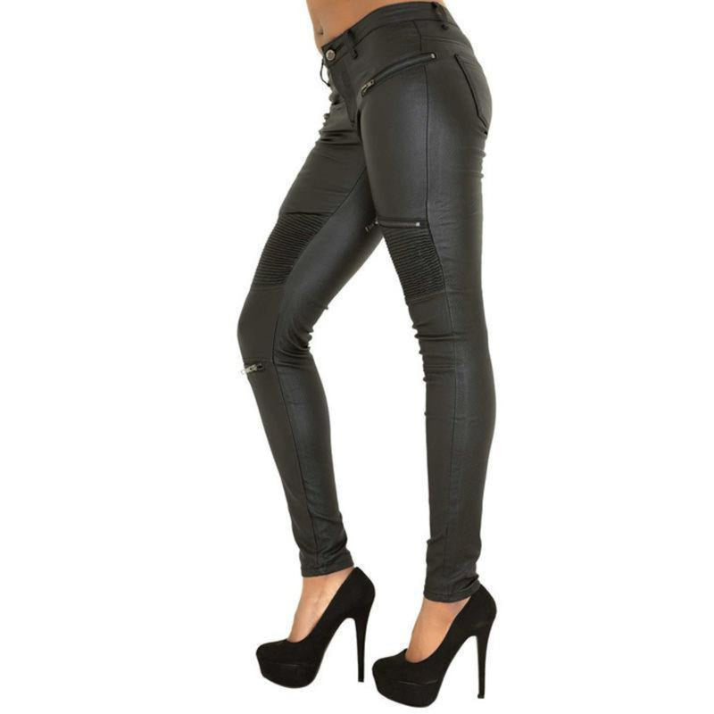 Women's Chick PU Leather Sexy Skinny Pants