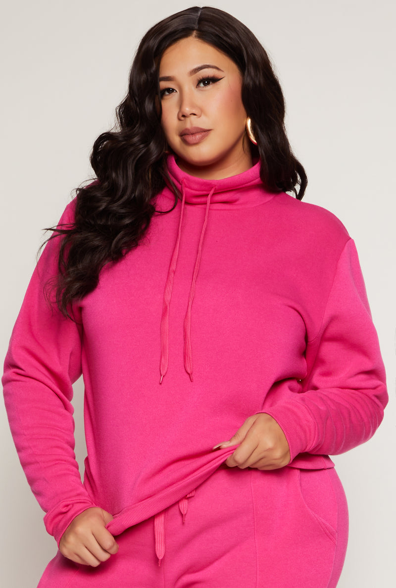 Plus Size Funnel Neck Sweatshirt