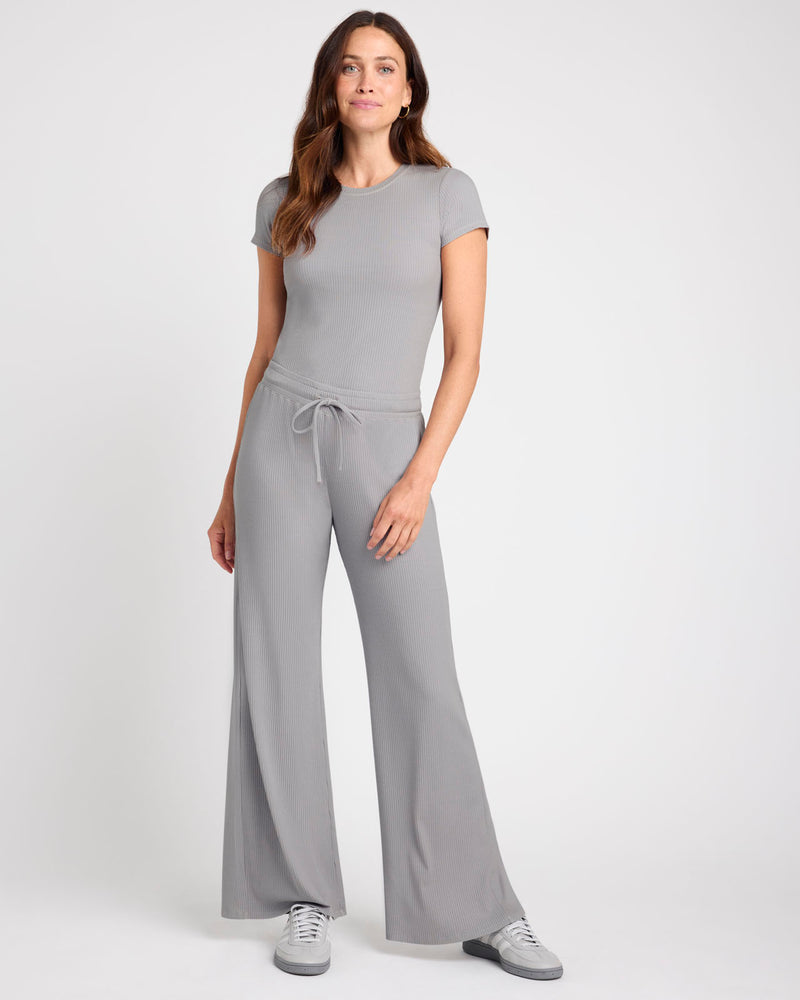 Modal Rib LYR Wide Leg Pant
