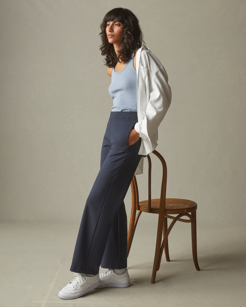 Women's Ponte Straight Pant - Heritage Navy