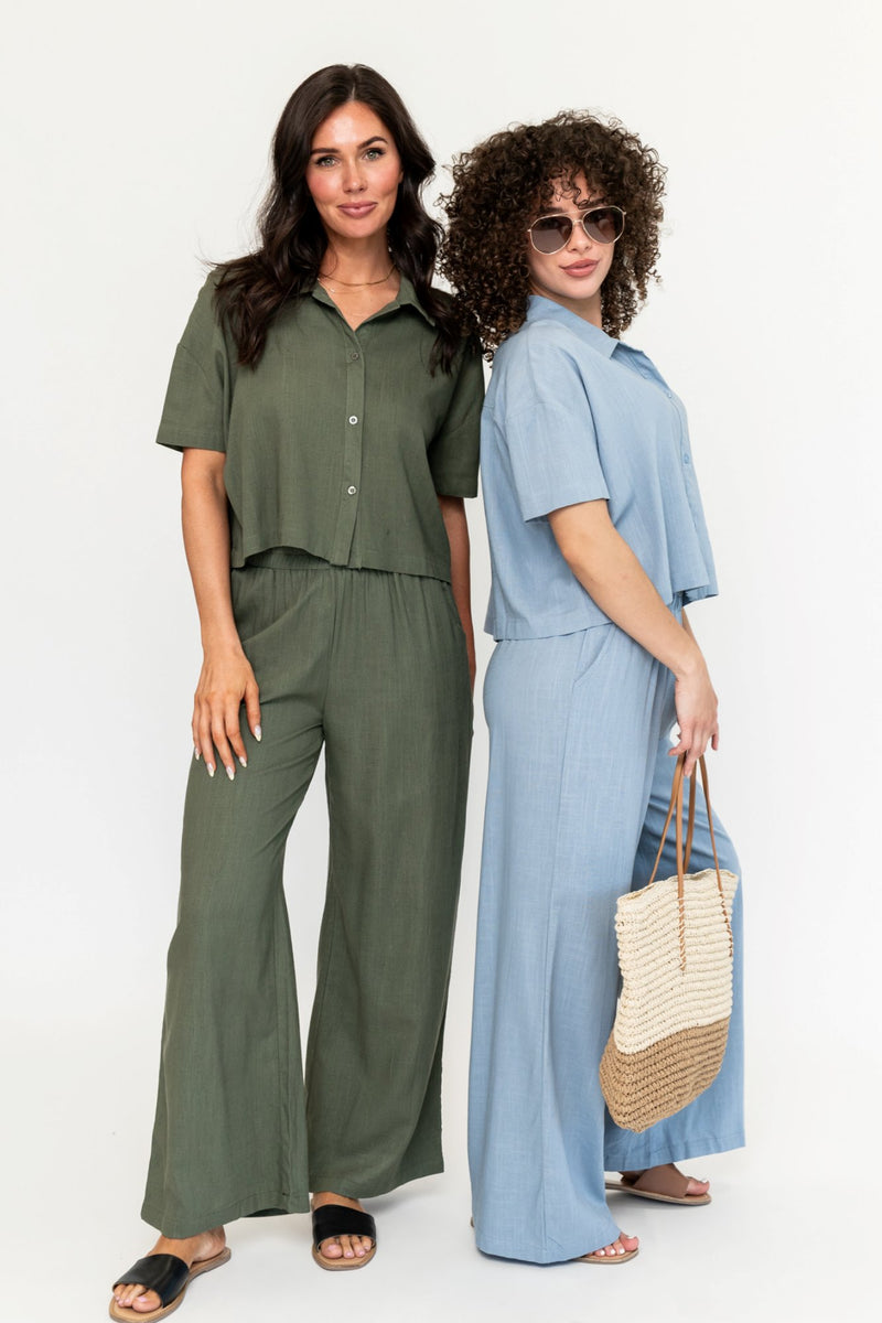 Gabbie Pants in Olive - FINAL SALE