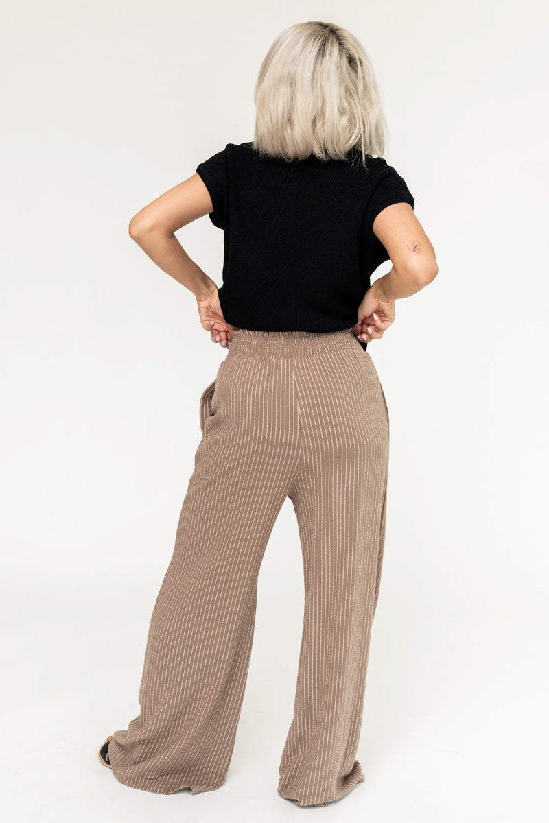 Maxwell Pant in Fawn Stripe - FINAL SALE