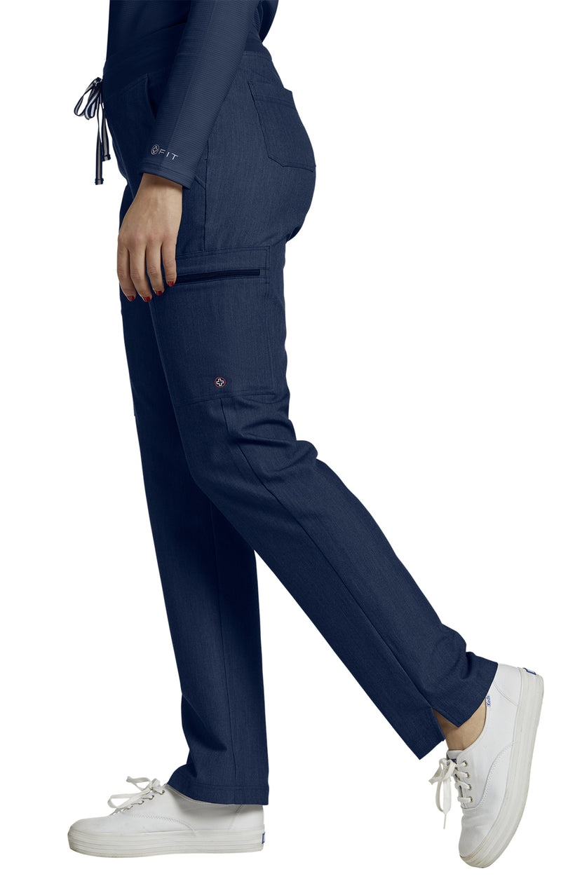 337T White Cross V-Tess Cargo Pockets Tall Pants