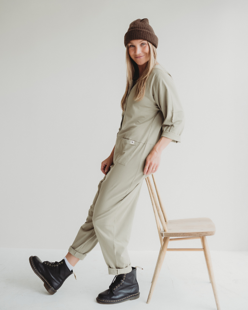 Mila Stone Long Sleeve Jumpsuit