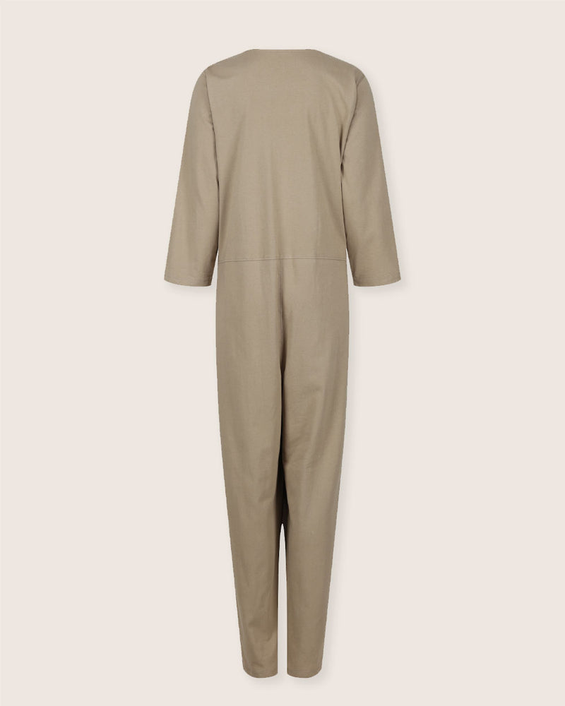 Mila Stone Long Sleeve Jumpsuit