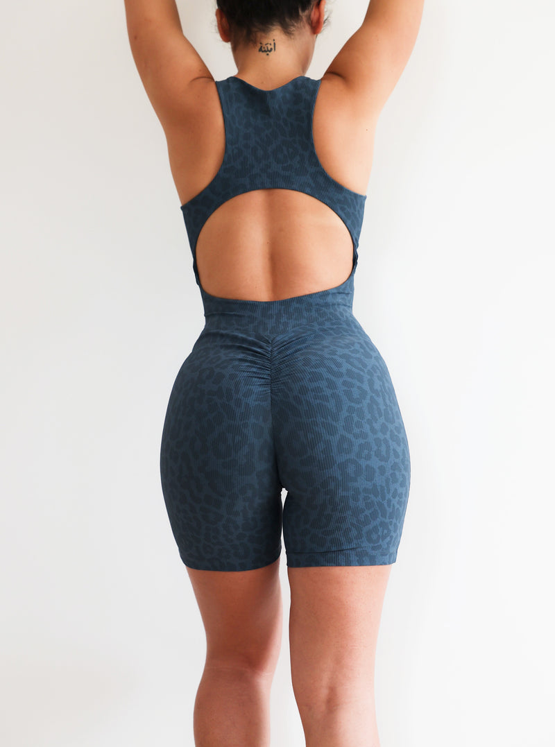 SAVAGE - SHORT BLUE JUMPSUIT