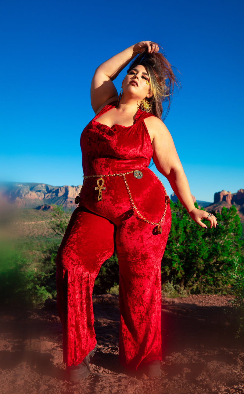 Fire Engine Red Mystique Onesie