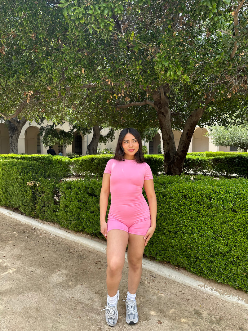 Self Care Day Jumpsuit (Pink)