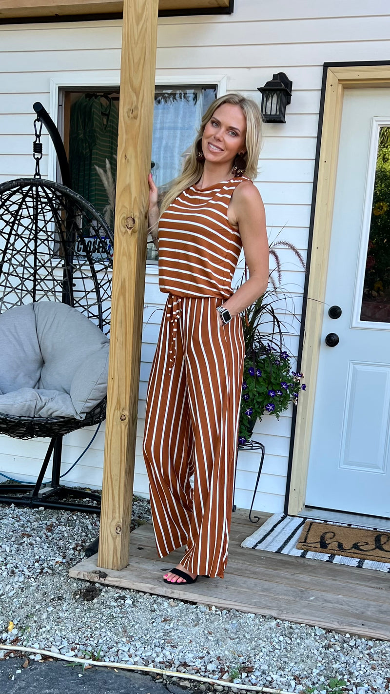 Almond and Ivory Jumpsuit