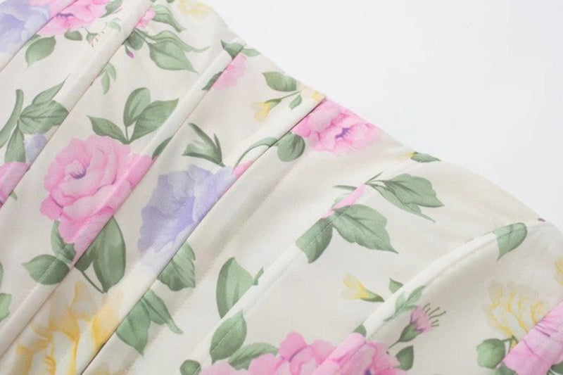 Flower Print Corset