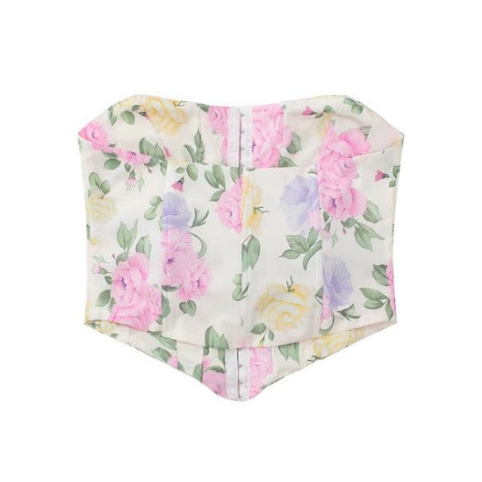 Flower Print Corset