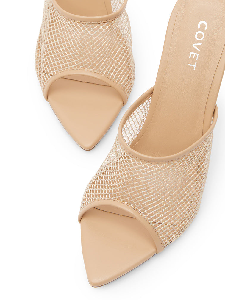 LILA Nude Mesh Heels