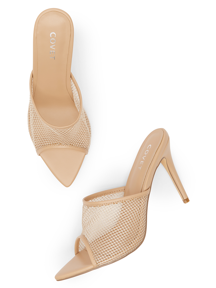 LILA Nude Mesh Heels