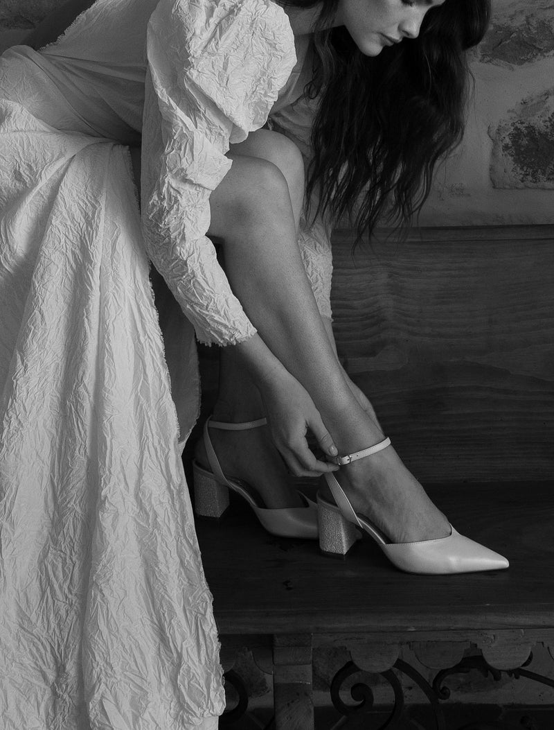 ODYSSEY - POINTED CLOSED TOE BRIDAL HEELS - SALE