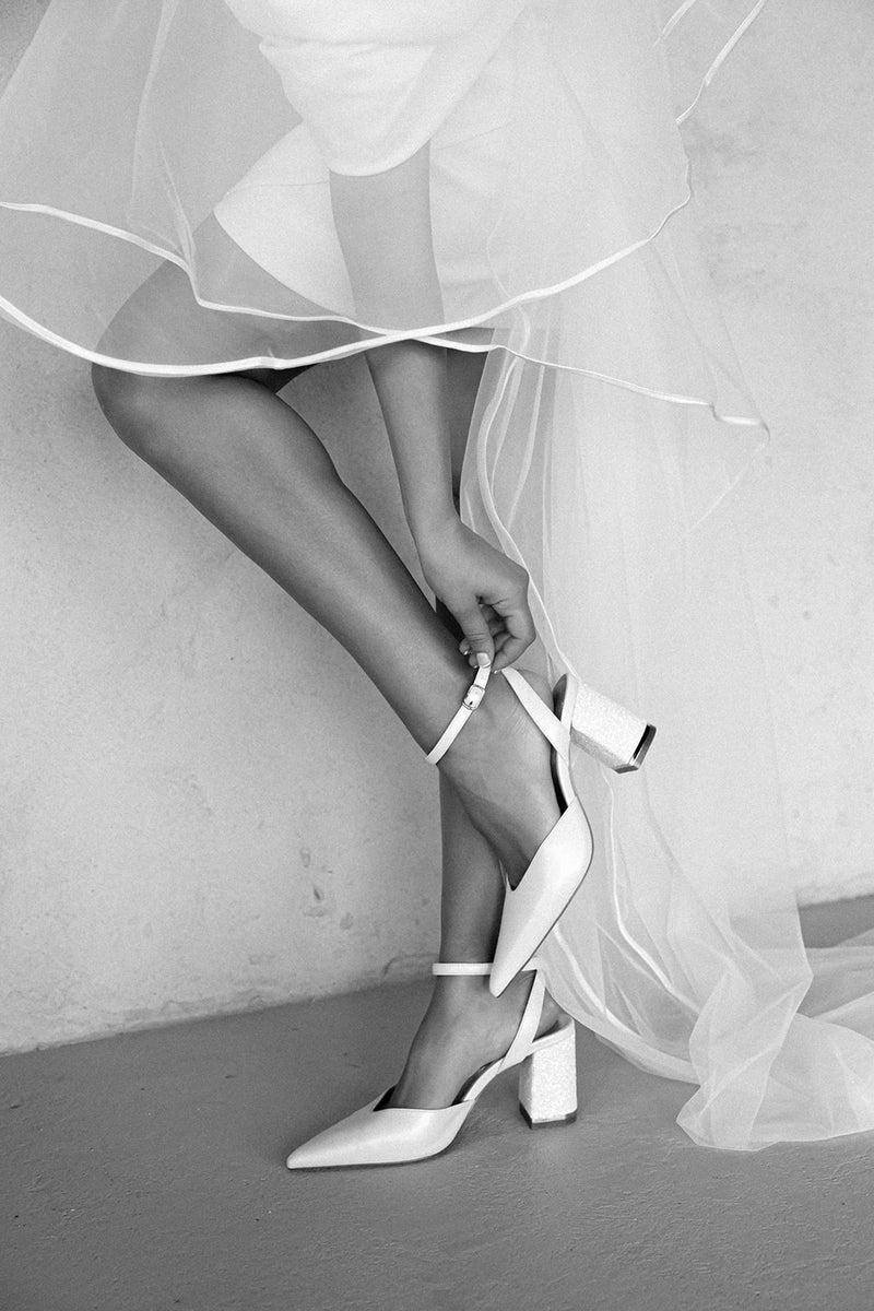 ODYSSEY - POINTED CLOSED TOE BRIDAL HEELS - SALE