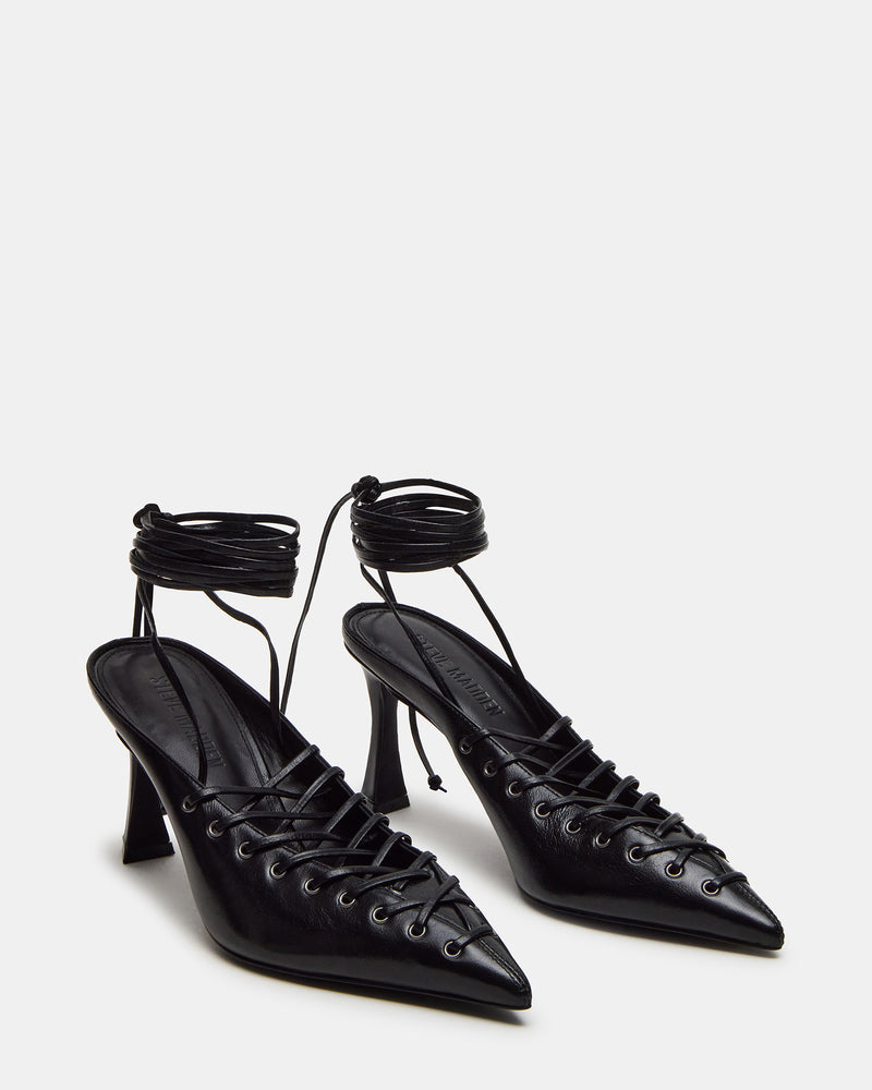 LACELLE BLACK LEATHER