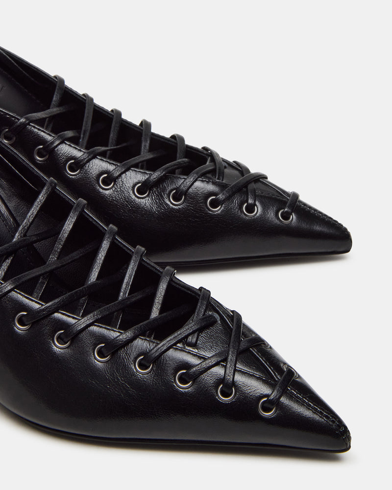 LACELLE BLACK LEATHER