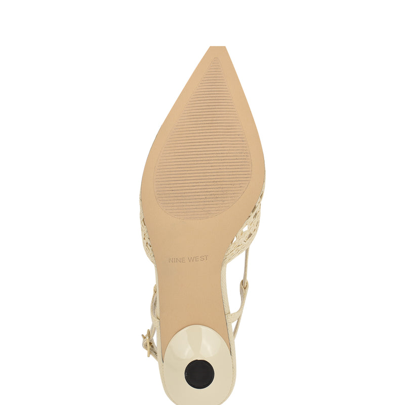 Railen Woven Cap Toe Slingbacks