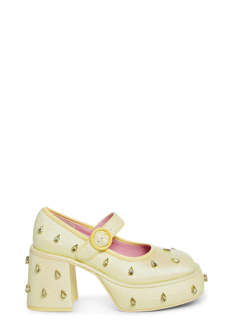Fruit Fusion Platform Mary Janes - Lemon