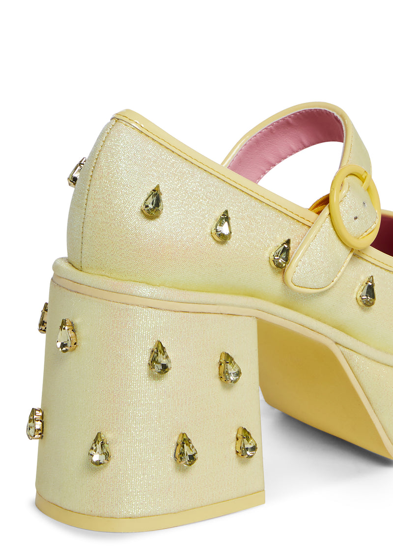 Fruit Fusion Platform Mary Janes - Lemon
