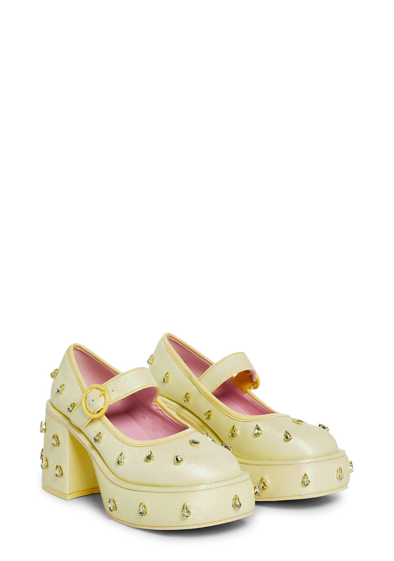 Fruit Fusion Platform Mary Janes - Lemon
