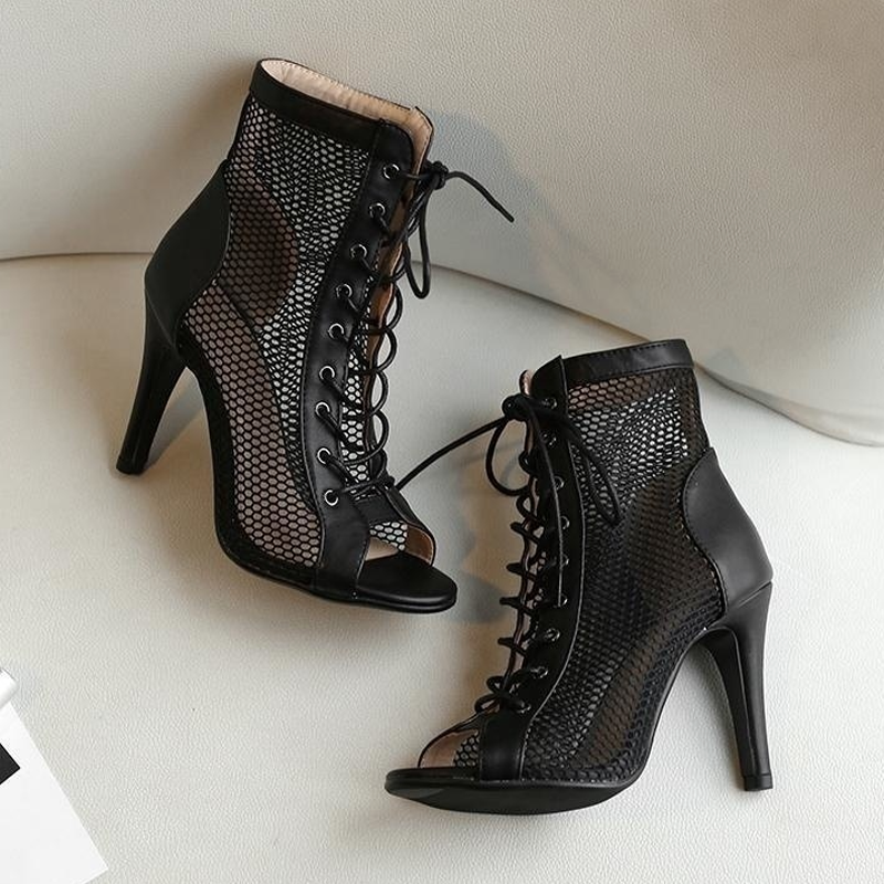 DS Women's Customized Heel Suede Sole  Dance Boots Dance Heels