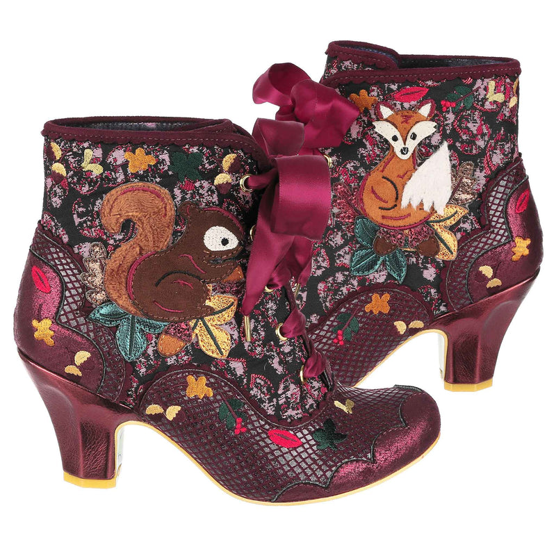 Irregular Choice Womens Squirrel Away High Heel - Red