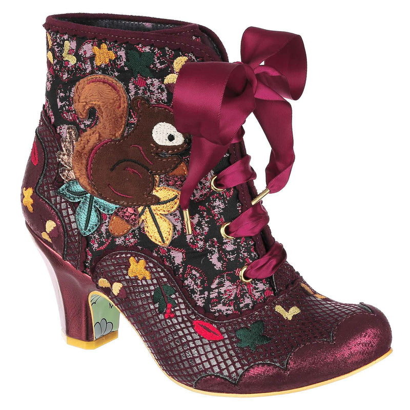 Irregular Choice Womens Squirrel Away High Heel - Red
