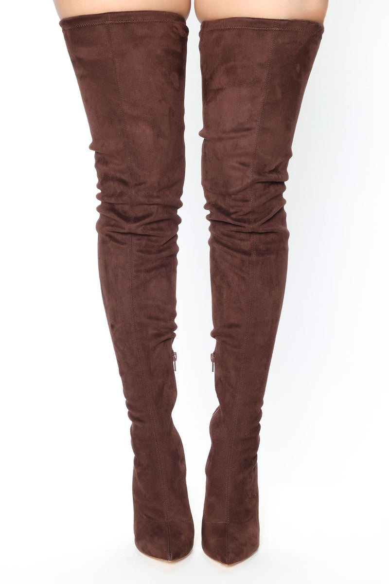 Vicky Over The Knee Boot - Chocolate