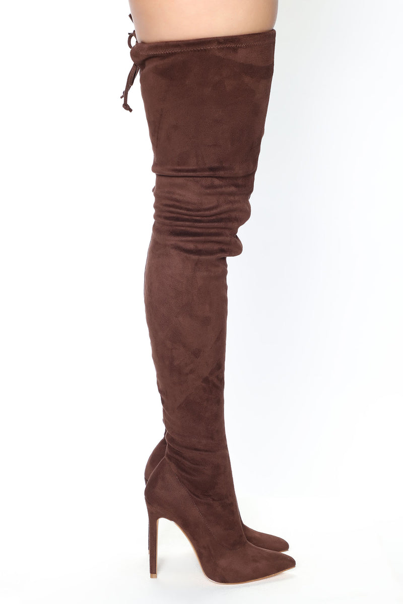 Vicky Over The Knee Boot - Chocolate