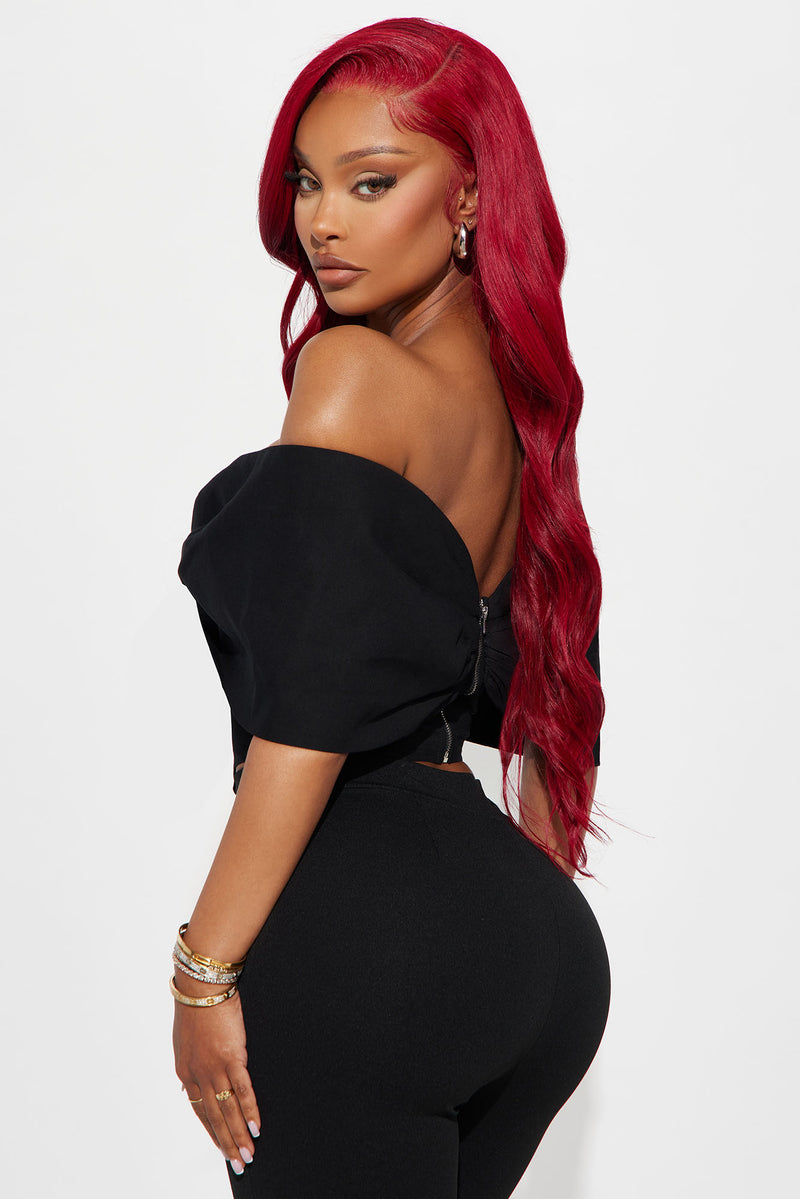Lorelai Bow Corset Top - Black