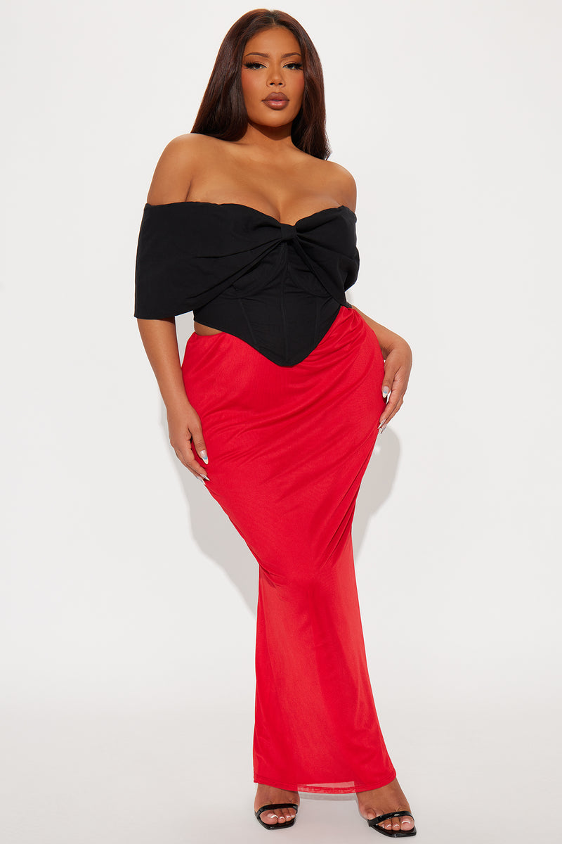 Lorelai Bow Corset Top - Black