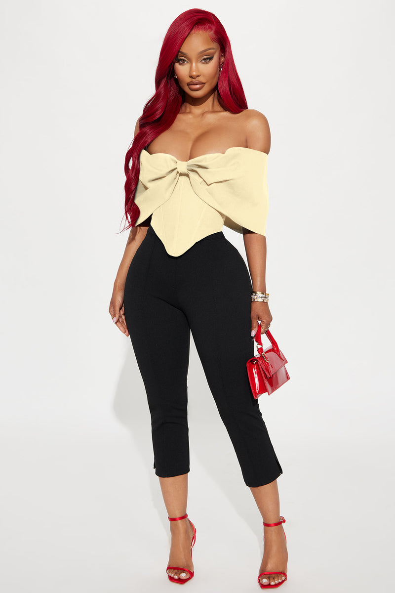 Lorelai Bow Corset Top - Cream