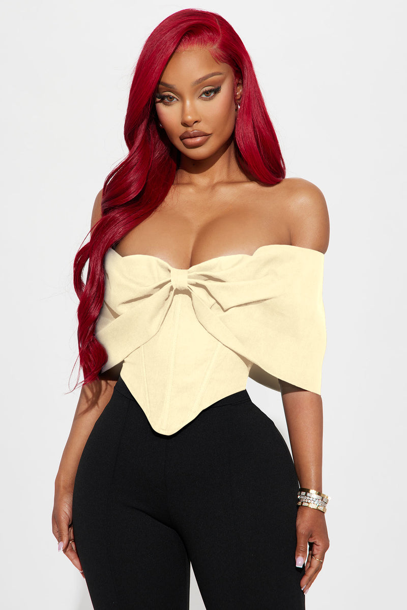 Lorelai Bow Corset Top - Cream