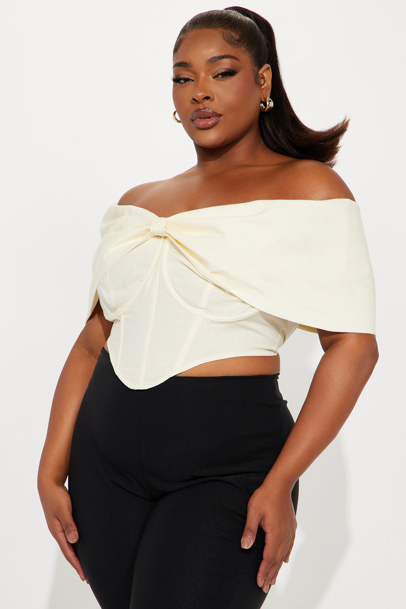 Lorelai Bow Corset Top - Cream