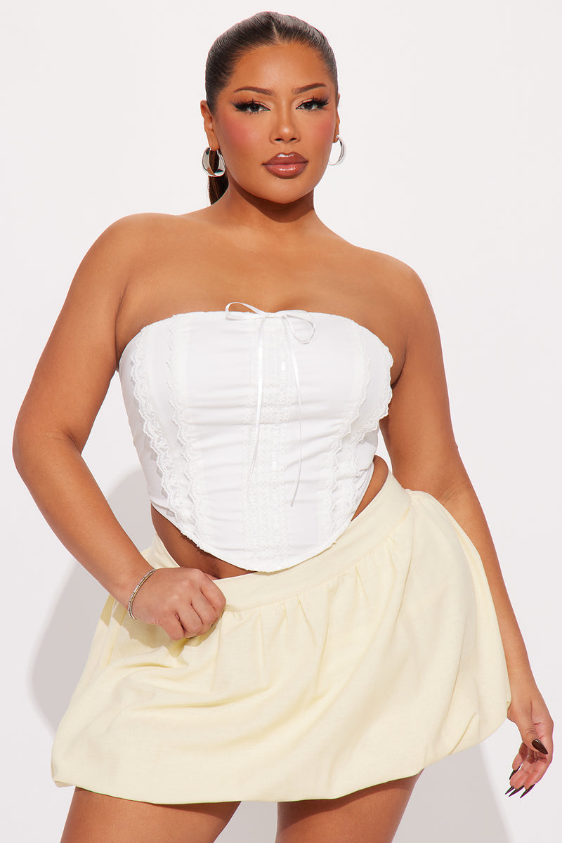 Gentle Touch Corset Top - White