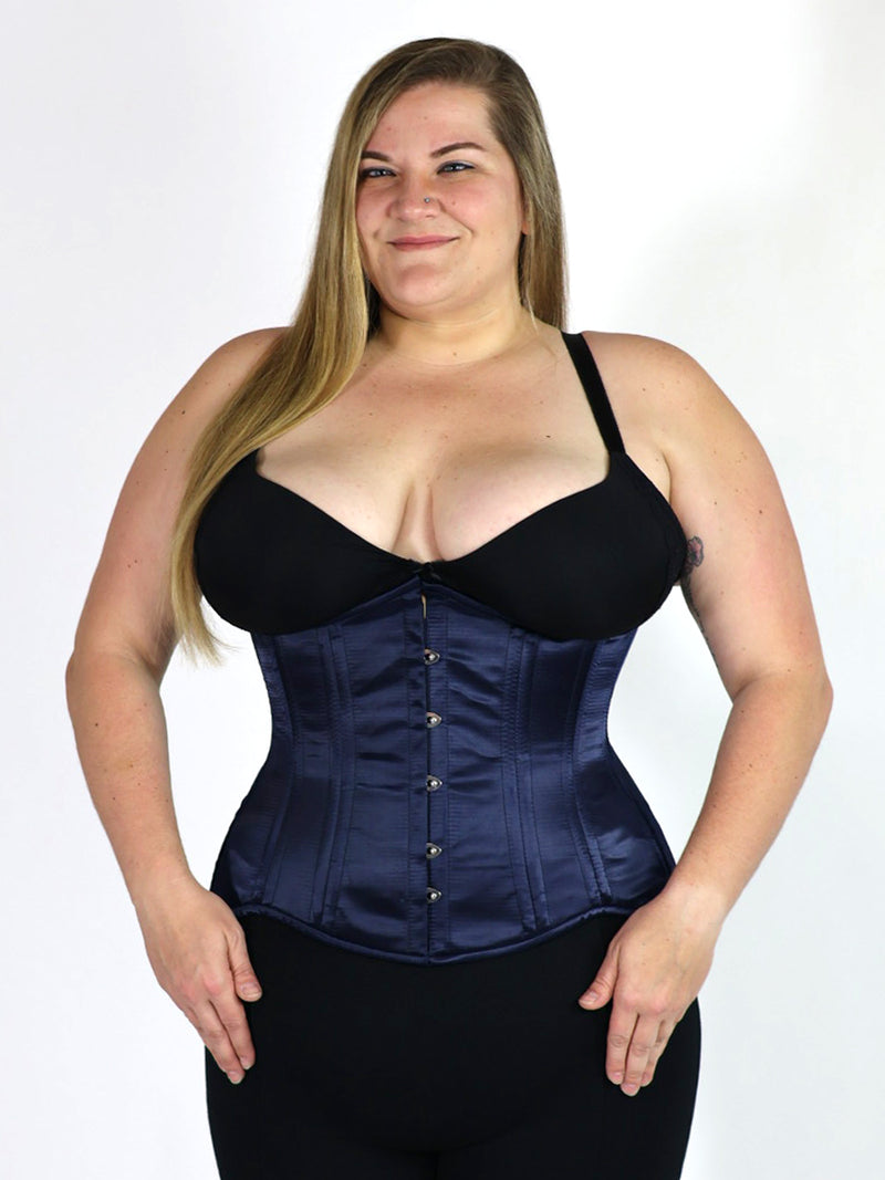 Plus Size Satin Hourglass Curve Longline Underbust Corset : CS-426