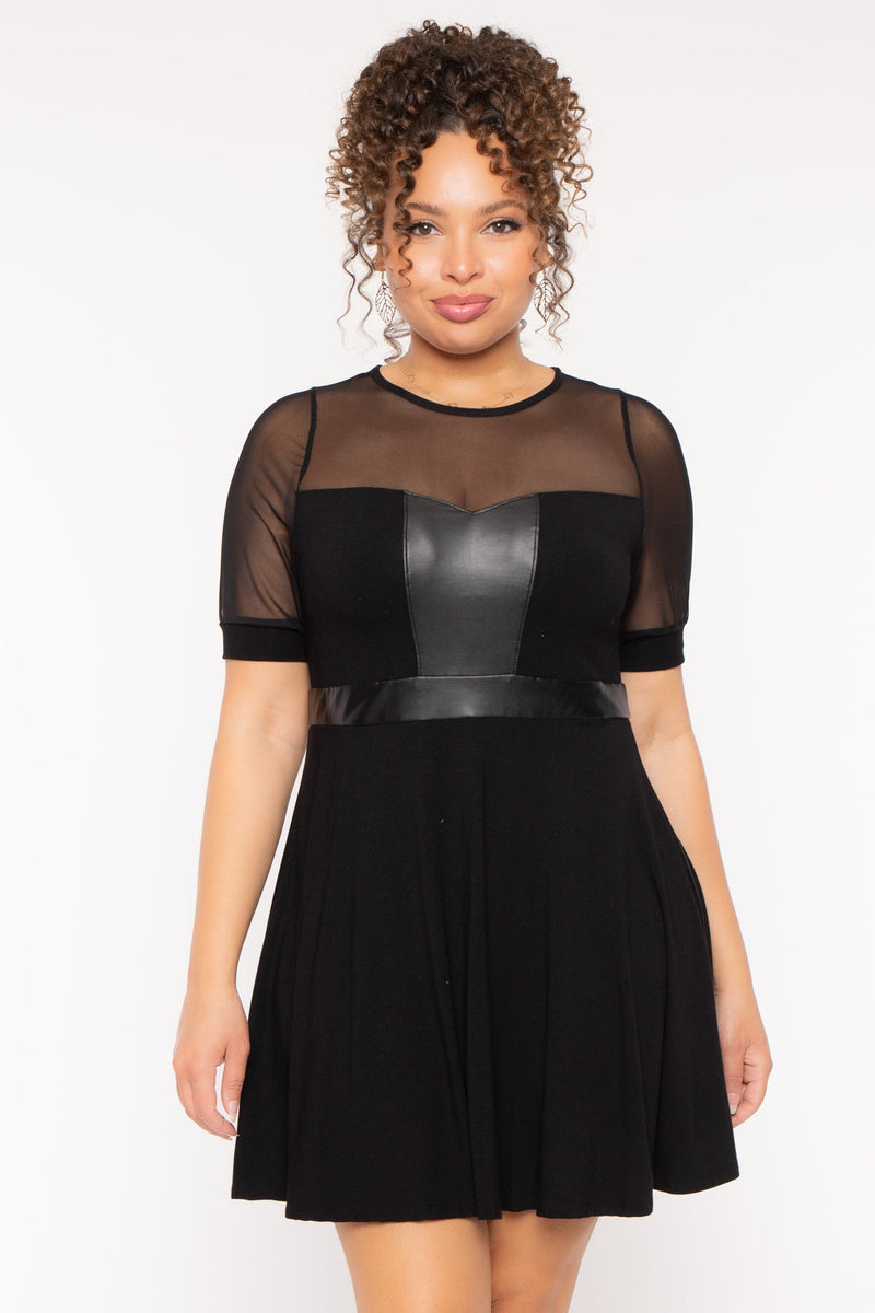 Plus Size  Imani Flare Dress - Black