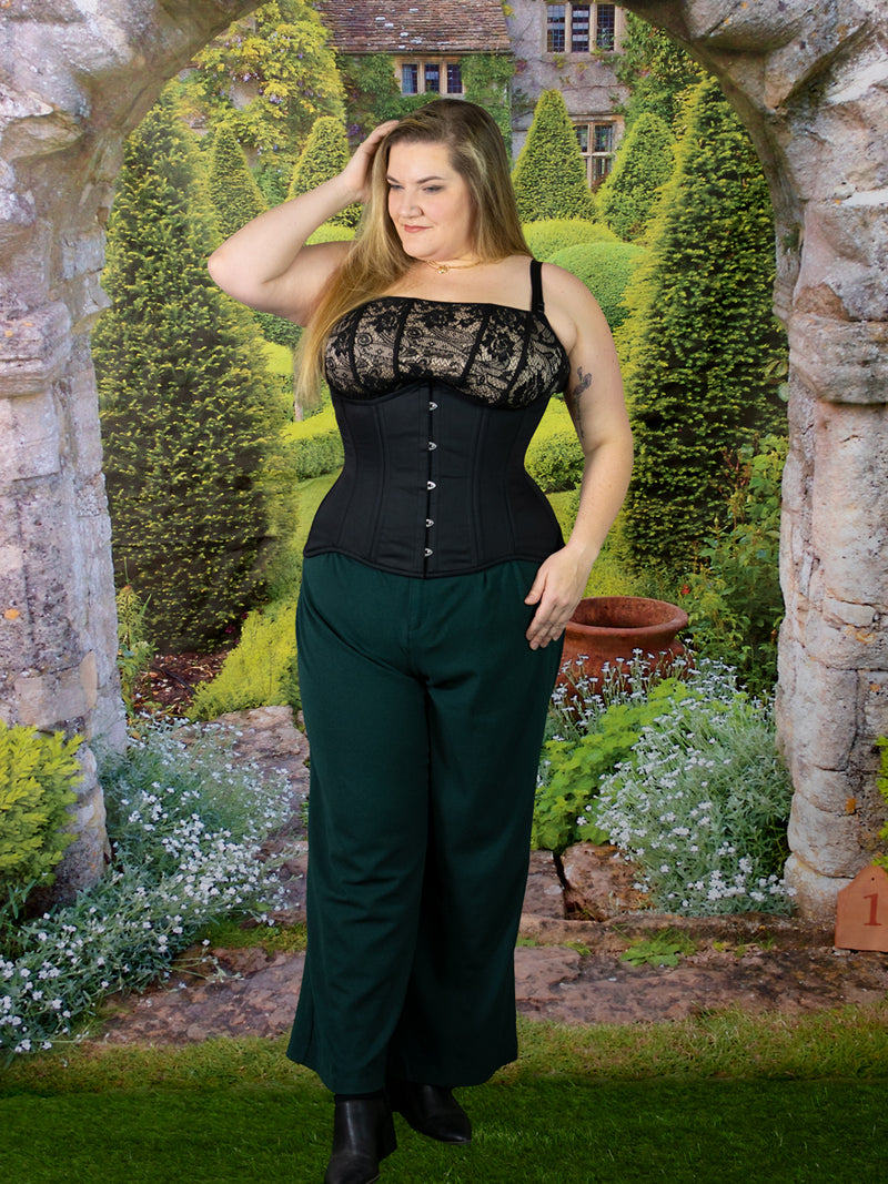 Plus Size Cotton Hourglass Curve Longline Underbust Corset : CS-426