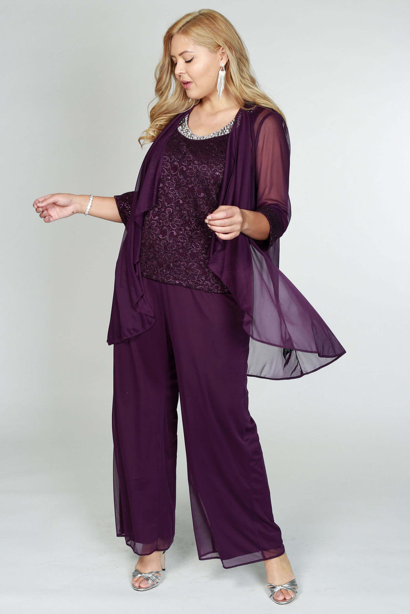 R&M Richards 5008W Plus Size Pant Suit